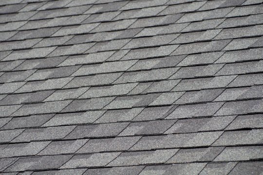 Close-up of new architectural shingles, Portland OR